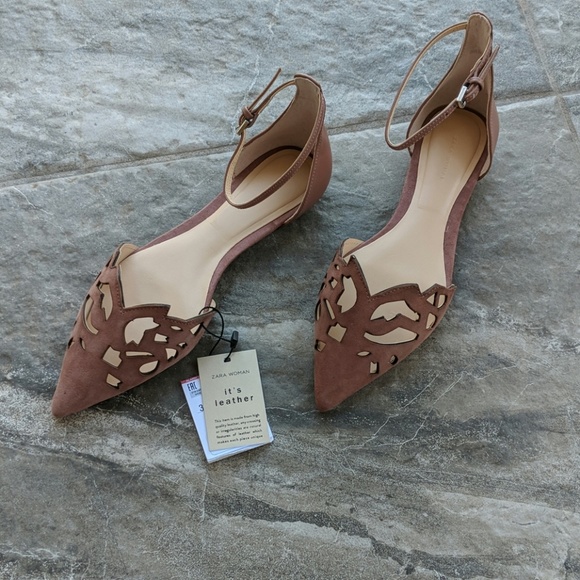 Zara Shoes - New! Zara D'Orsay Laser Cut Flats